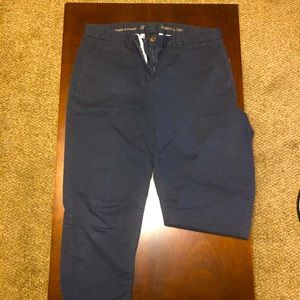 GAP broken-in straight khakis in Navy
